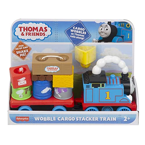 Fisher-Price Thomas & Friends Wobble Cargo Stacker Train, push-along engine with stacking blocks for toddlers and kids ages 2 years and up - Image 7