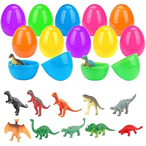 Easter Eggs Filled With Toys,12pcs Easter Egg Toys,12pcs Dinosaur Figures,Easter Egg With Toy,Dinosaur Easter Eggs,Plastic Surprise Toy Eggs,Dinosaur Easter Egg Hunt,Easter Toys For Children Gift Cover