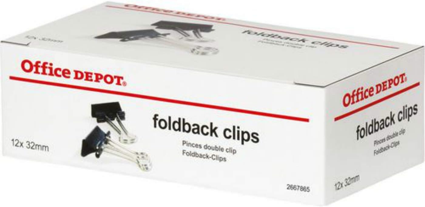 Set of 72 Black 32 mm fixing clips