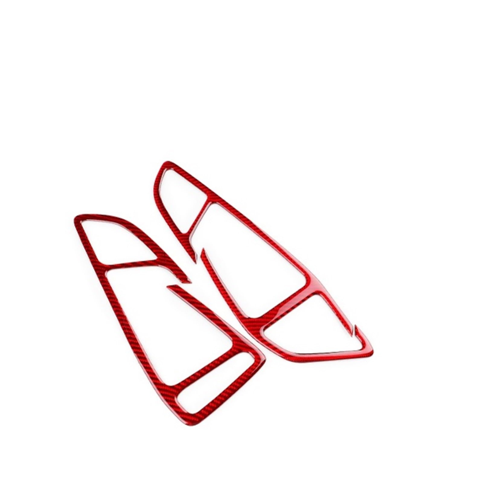 Car Trim Interior for Focus SE RS ST for Ecoboost 2012-2018 LHD RHD Car Side of Instrument Outlet Soft Carbon Fiber Sticker Interior Mouldings(LHD Red)