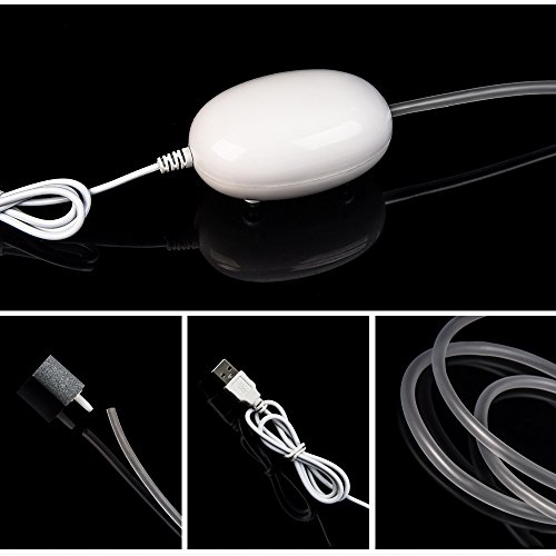 Andoer Bomba de ar de oxigenador de aquário recarregável USB portátil para exterior bomba de ar de o
