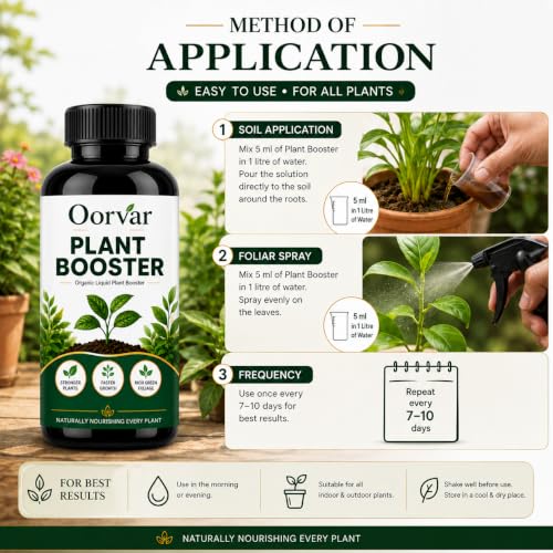 Image of New Age Plant Boost Liquid Fertilizer for Speed Growth (100 ml) | Organic Plant Booster Liquid Fertilizer for Indoor Plants Home Garden & Outdoor Plants - Oorvar