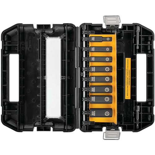 DeWalt DW22838 Impact socket set, 3/8 in. drive, SAE, 10-piece