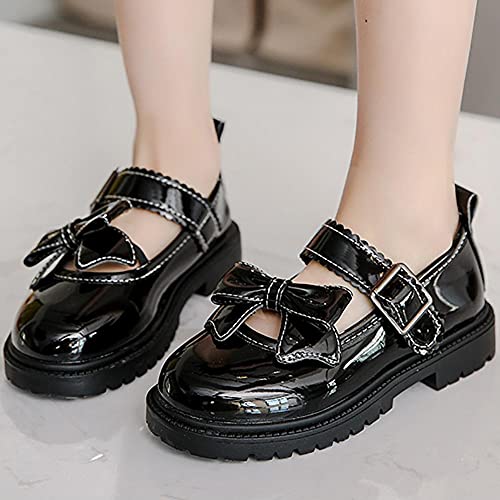 Skeblo Girls Bowknot Ballerina Mary Jane School Wedding Party Flat Shoes4