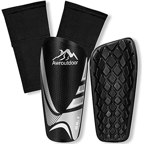Awroutdoor Schienbeinschoner Fußball Herren mit Socken Cover