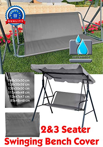 PETELA Replacement Swing Seat Cover Garden Swing Seat Cover Hammock Chair Garden Furniture Swing Chair Outdoor Garden Chair Covers Bench Cover (113cm x 47cm x 47 cm - Image 2