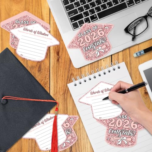 Image of Pink 2026 Graduation Party Decorations Congrats Grad Card Box
