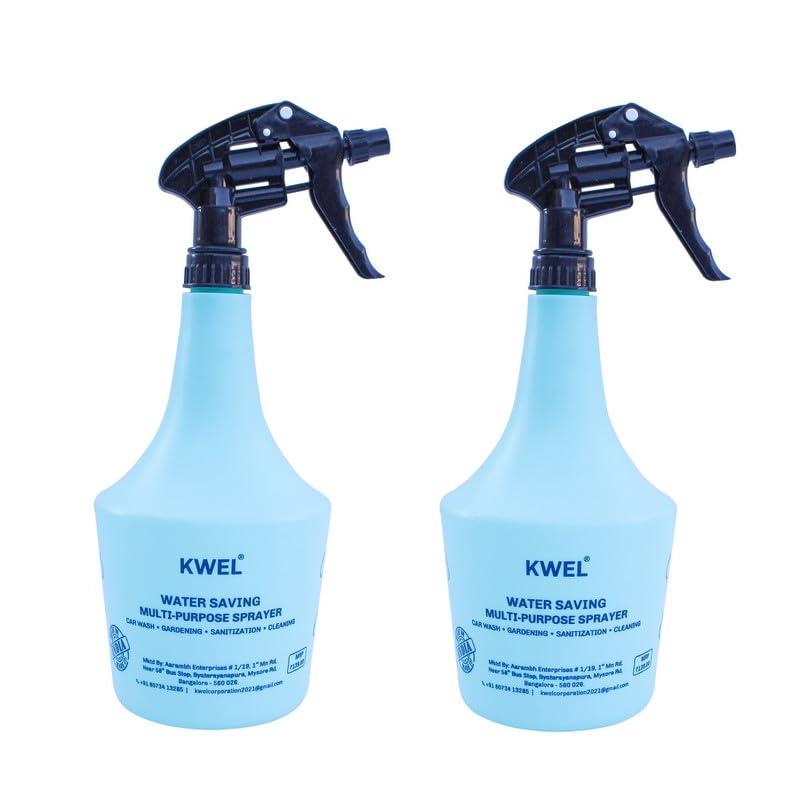 KWEL Spray bottle Double-shot trigger For Gardening Cleaning - Size 1000ML - Aqua - Pack of 2 (B09N919TRH) Amazon Price History, Amazon Price Tracker