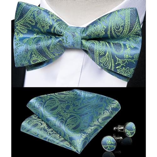 Corbata de moño preanudada clásica de seda para hombre miniatura 4