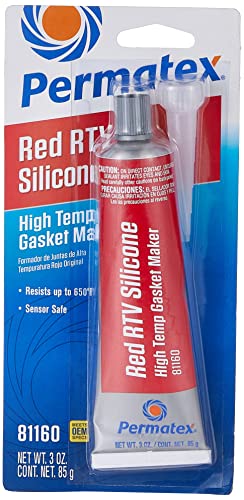 Image of Oregon Permatex 81160 High-Temp Red RTV Silicone Gasket, 3 oz.