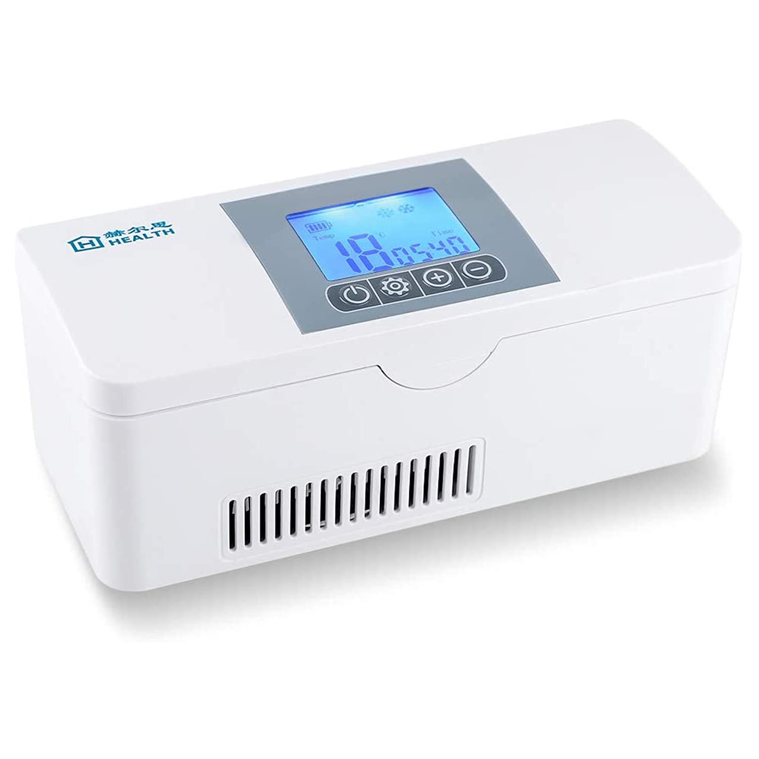 Caja refrigerada portátil, estuche de bolsa de viaje para enfriador de insulina, estuche de viaje para suministros para diabéticos, bolsa de almacenamiento para medidor de glucosa, pantalla LCD r