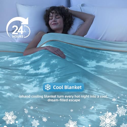 Image of inhand Cooling Blanket Twin Size (60 inchx80 inch), Cooling Blankets for Hot Sleepers, Absorbs Heat to Keep Adults Cool for Summer Nights Sweats, Thin Cold Lightweight Blanket for Couch Bed, All Season Use