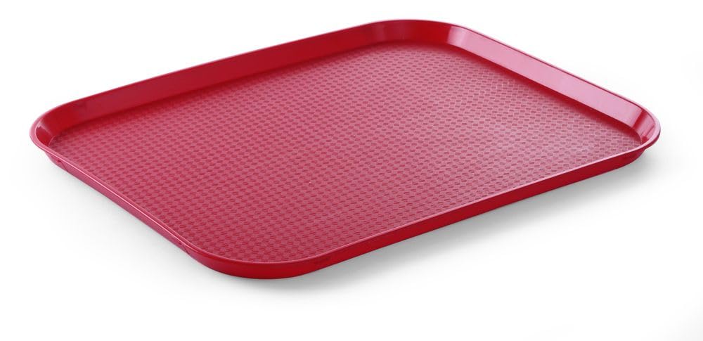 HENDI Serviertablett, Tablett, temperaturbeständig bis 80 °C, Fastfood, Groß, 350x450x(H) 20mm, Polypropylen, blau (Packung mit 10)