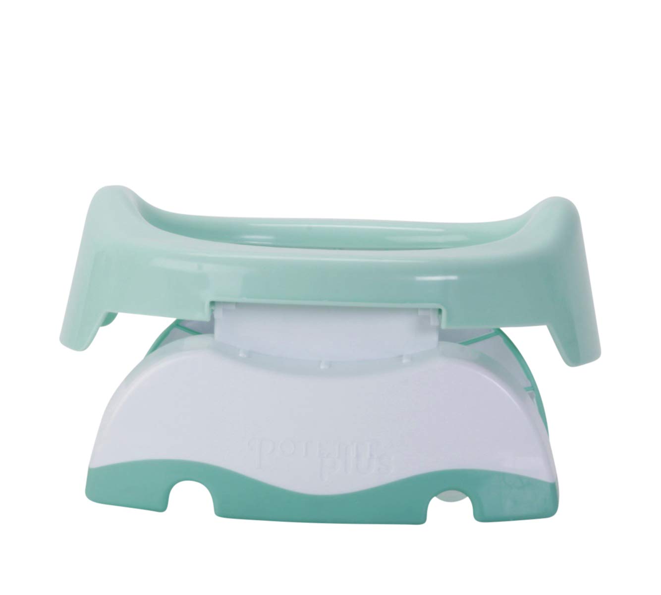 POTETTE PLUS Reise-Töpfchen/Toilettensitzverkleinerer 2-in-1 – Hellgrün/Weiß