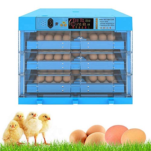 ZFF Egg Incubator Automatic Turning 192 Eggs Poultry Hatcher For Hatching Chickens Ducks Goose Birds Quail Humidity Temperature Control