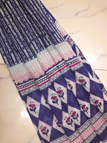 Image of VEENA HANDICRAFT Pure Cotton Jaipuri Sanganeri Print Salwar Suit With Dupatta set