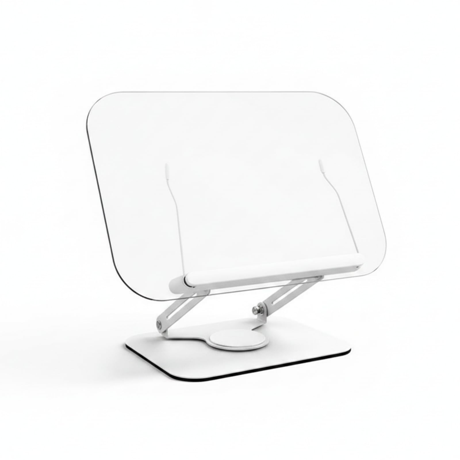Soporte Lectura Acrílico Transparente Atril Escritorio Ergonómico Porta Libros para Lectores, Estudiantes, Soporte De Lectura Acrílico Giratorio, Tamaño Mediano, Versión Engrosada