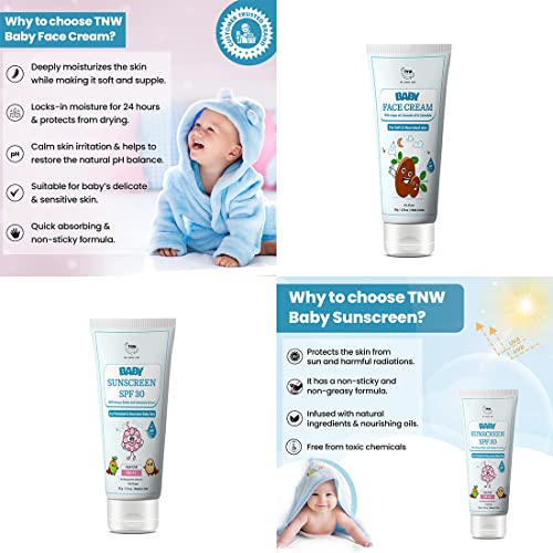 Image of TNW- The Natural Wash Baby Face Cream & Baby Sunscreen SPF 30 Cream | For Well- Nourished Skin