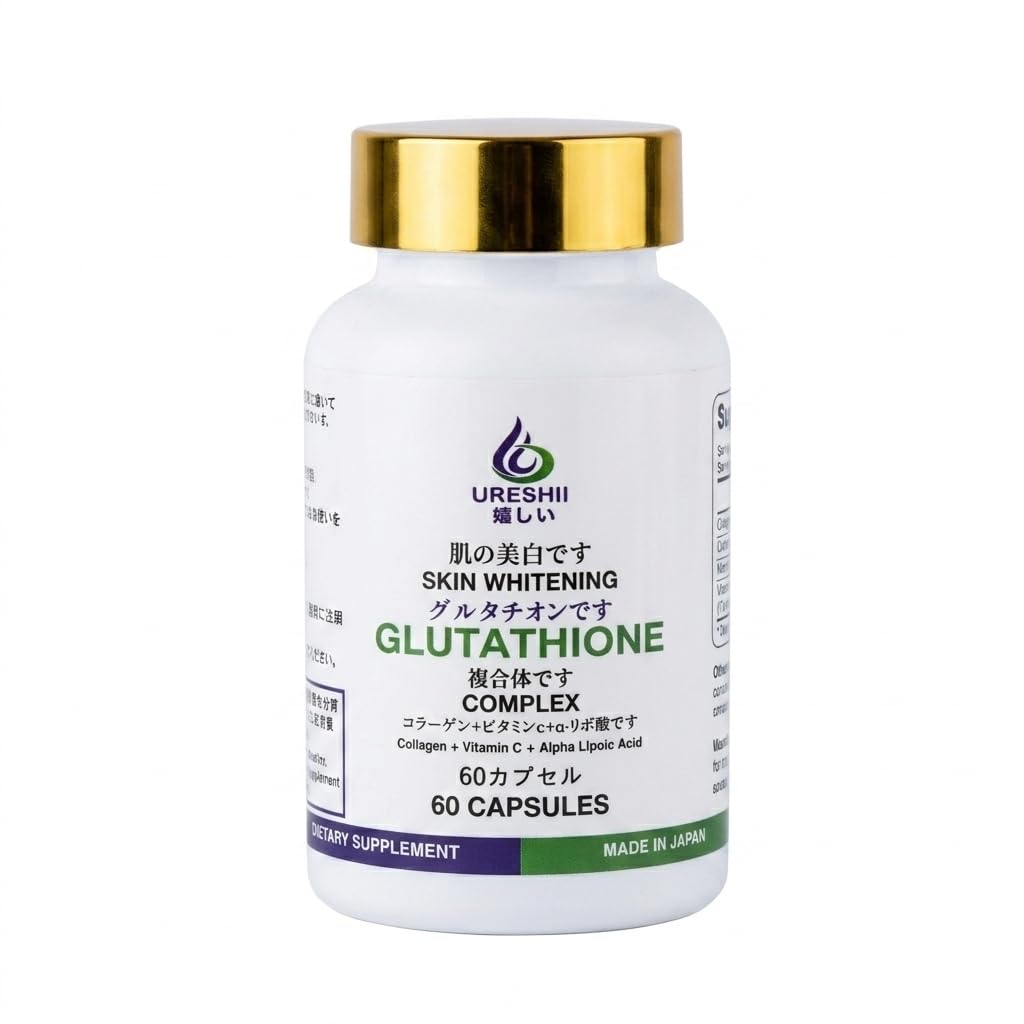 Ureshii Glutathione Complex Capsules – Dietary Supplement with Vitamin C, Collagen & Alpha Lipoic Acid, 60 Capsules: Buy Online at Best Price in UAE