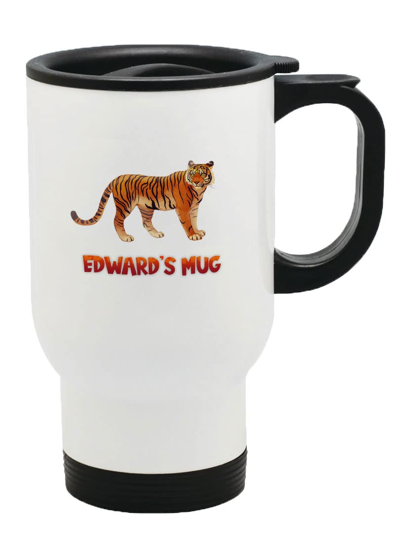 Personalised Tiger Thermal Travel Mug Flask Coffee Tea Mug 380