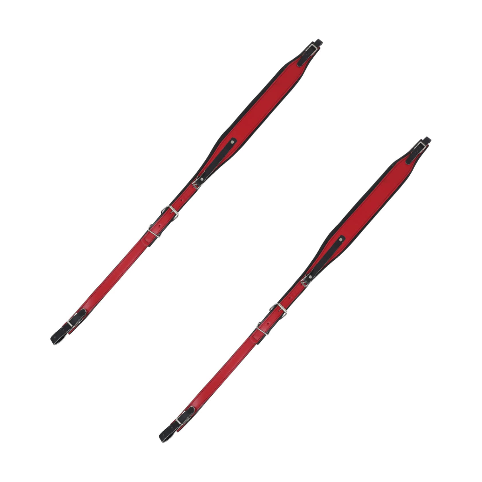 BESTonZON Sturdy 4pcs Accordion Bass Straps Red Comfortable and Adjustable for String Instruments for Gigging