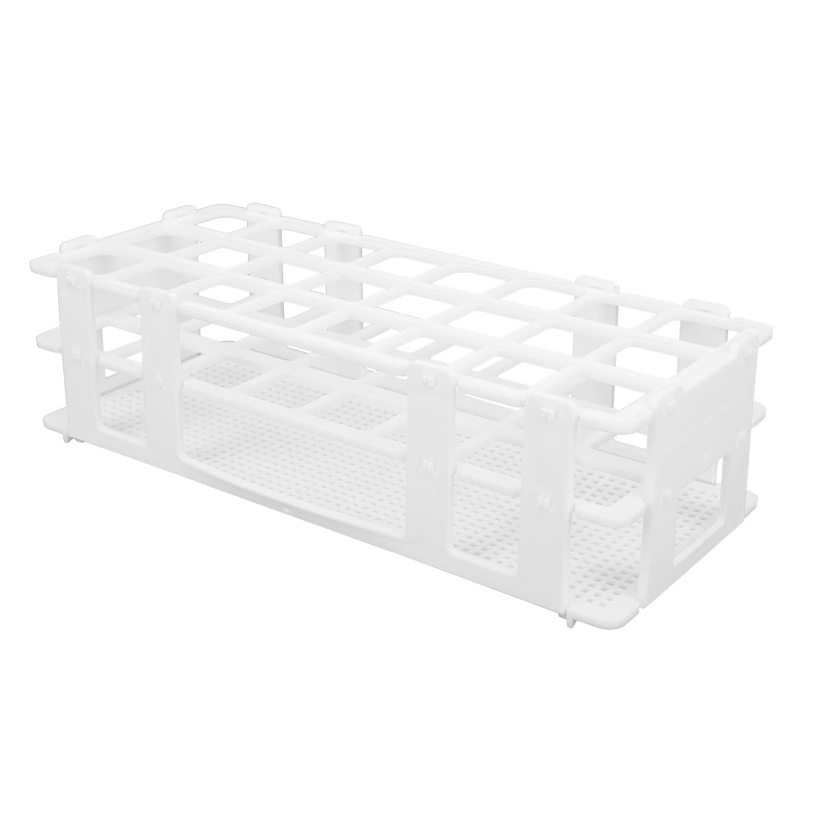 24 Hole Plastic Test Tube Rack for Laboratory Supplies, Detachable Sampling Tube Holder 25x25mm