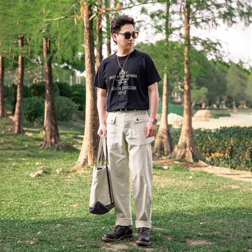 Red Tornado Herringbone P44 Paratrooper Pants White4