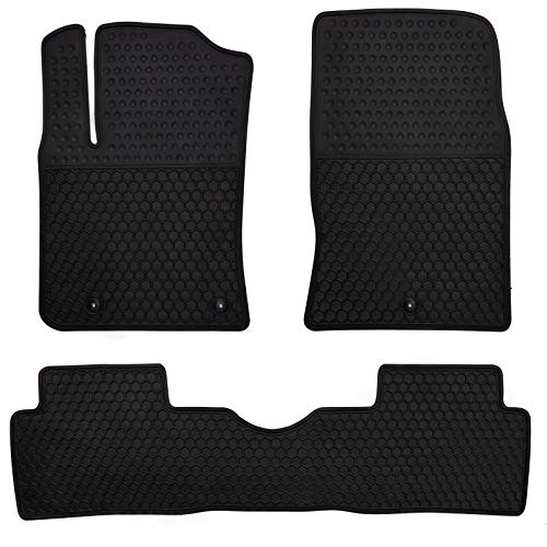 Megiteller Car Floor Mats Custom Fit for Hyundai Kona 2018 2019 2020 2021 2022 2023 (Non Electric Models) Odorless Washable Heavy Duty Rubber (All Weather) Floor Liners Black