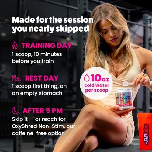 Image of EHP Labs OxyShred Pre Workout Powder - Preworkout Powder with L Glutamine & Acetyl L Carnitine, Energy Boost Drink - Mango, 60 Servings