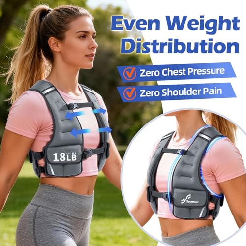 Image of Sportneer Adjustable Weighted Vest Woman: 6-10lb /10-18lb Weighted Vests