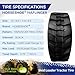 HORSESHOE (4-Pack) 10-16.5 14PLY Skid Steer Loader Tractor Tubeless Tires w/Rim-Guard-Wall Heavy Duty G Load 10x16.5 NHS R-4 L2/G2 T168