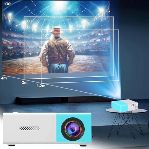 Mini Projector, Portable 1080P Home Movie Theater Small Video Phone Projector Movie Projector for Outdoor Indoor Compatible with Android/Laptop/Phone/TV - Image 3