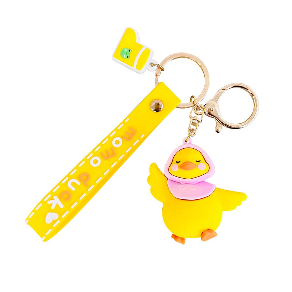 Amazon.co.jp: アヒルのキーホルダー、クリエイティブなかわいいアヒル