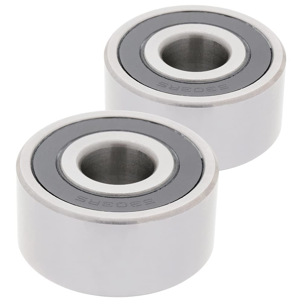 [2-Pack] 5303-2RS - Angular Contact Double Row Ball Bearing 0.669 in x 1.850 in x 0.874 in (ID x OD x Width) | 17 mm x 47 mm x 22.2 mm (ID x OD x Width) with Double Rubber Seal