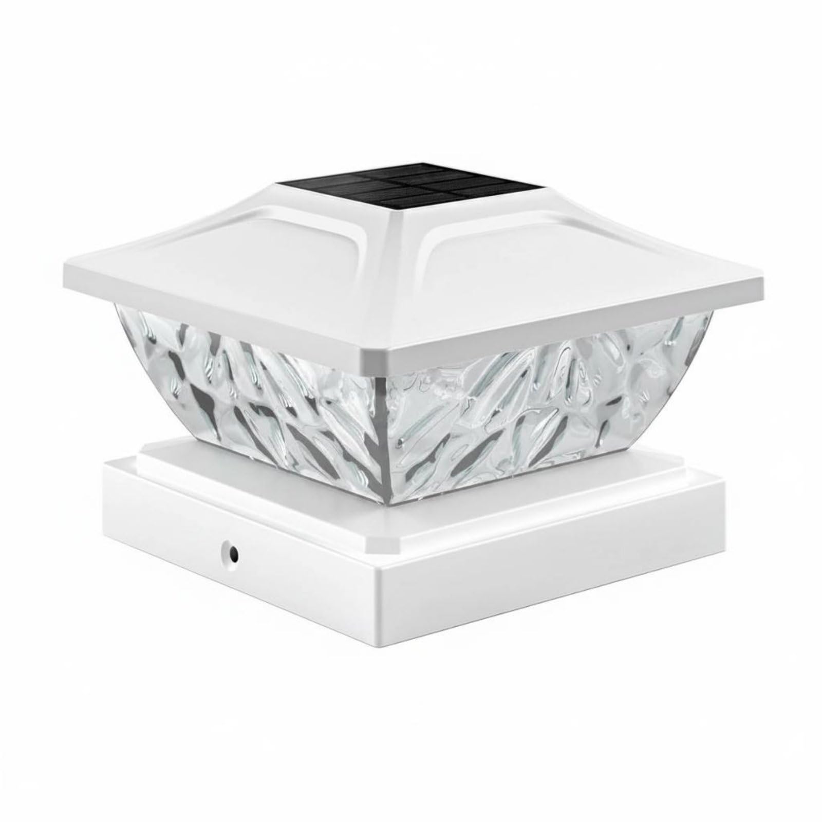 Solar Post Light Waterproof Pillar Lamp Weather-Resistant Cap Lantern for Courtyard, Garden, Gate, White | Garden & Patio Torches Outdoor Lighting Yard Living-image-20