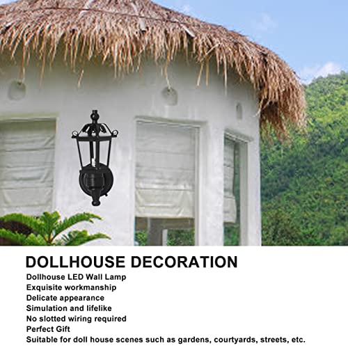 SPYMINNPOO Puppenhaus Wandleuchte 1:12 Puppenhaus LED Wandleuchte Metall Simulierte DIY Miniatur Wandleuchte Puppenhaus… – Bild 4