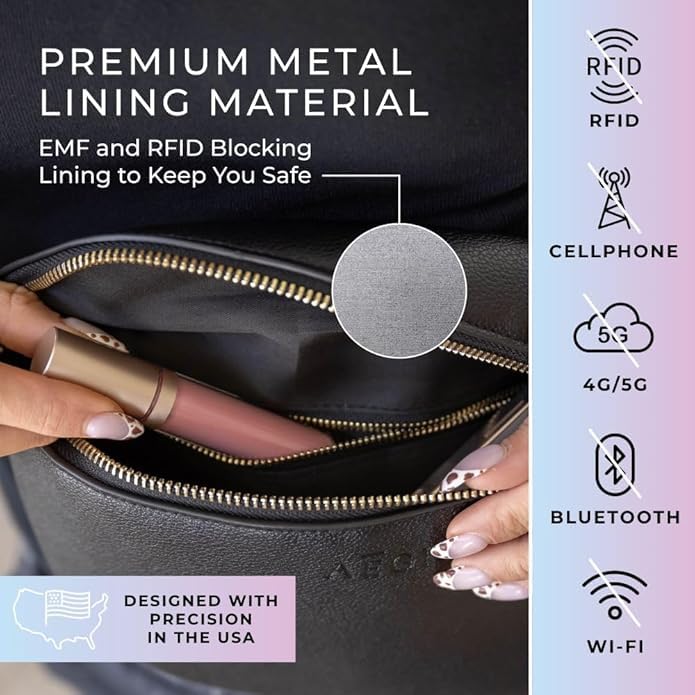 Image of Leather RFID Anti Theft Sling Bag for Women, Pickpocket Proof Travel Crossbody Bag, RFID Blocking Crossbody Purse for Women