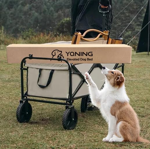 Elevated Dog Bed for Large Dogs, Easy to Assemble Raised Dog Cot with Pet-Friendly Feet, Aluminum Alloy Frame, Breathable Mesh (Light Grey) - Image 4