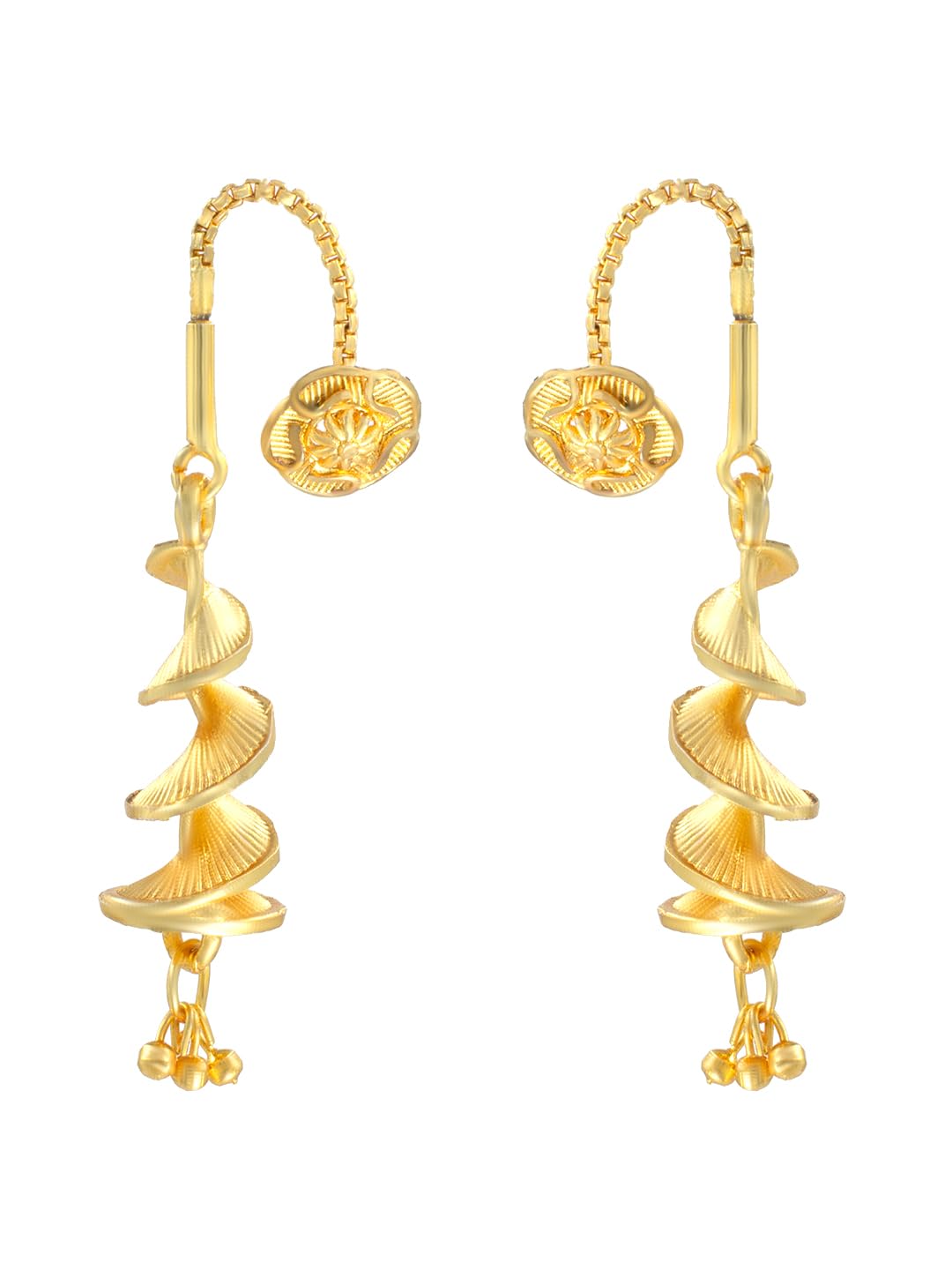 PRIVIU Studio Gold Plated Floral Fancy Sui Dhaga Earrings for Women & Girls (B0CK4HF3SY) Amazon Price History, Amazon Price Tracker