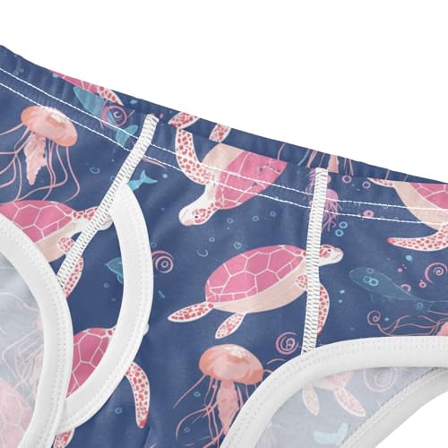Wusikd Turtle Ocean Boys' Underwear Cotton Fishes Boys Briefs Soft Toddler Underwear 2T4