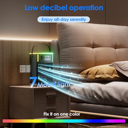 Portable-Air-ConditionersAir-Cooler-Evaporative-Personal1500ML-Cooling-fan-Air-Conditioner-with-Remote3-Wind-Speed-7-LED-Light3-Cool-Mist-2-8H-Timer-Portable-for-Room-Office-Camping