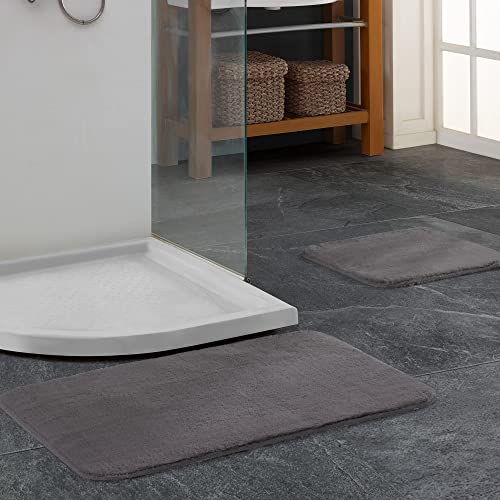 ELART Badematte Set 2 Teilig | Saugfähige Badezimmerteppich, Waschbar, Wasserdichter Badteppich, Badvorleger Set… – Bild 4