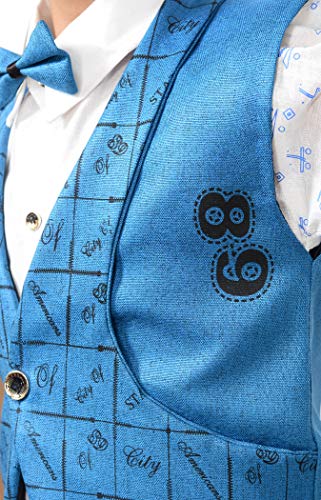 Image of AHHAAAA Kids Ethnic Cotton Blend Waistcoat Shirt and Pant for Boys 1145