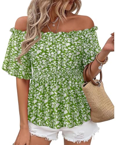 Bebonnie Off Shoulder Floral Peplum Top