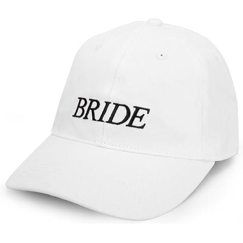 xo, Fetti Bride Baseball Hat Bachelorette Party Decorations White | Bride to Be Gift, Engagement Party Supplies, Cool Bride