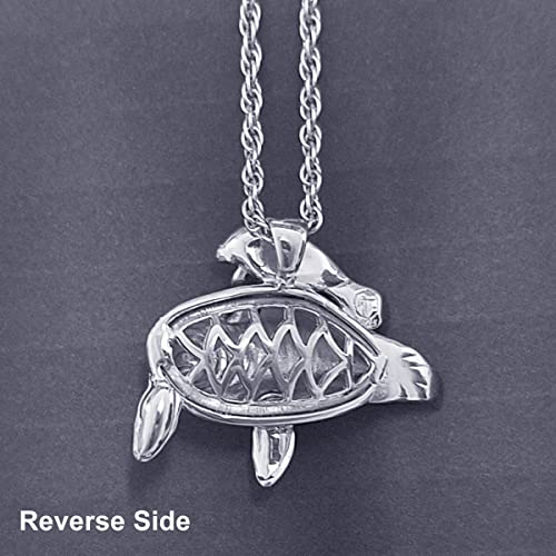 NAUTORA Manatee Necklace - Sterling Silver and Vitreous Enamel With Chain - Image 3