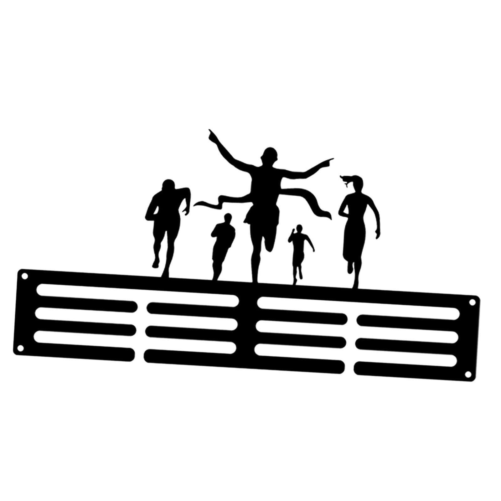 Tuxcaxi Black Medal Hanger Display Shelf Gift Iron Finish Kids Bedroom Trophy Showcase And Organization Trophy Medals Display Shelf Board Hall Medal Holder Wall, Style B