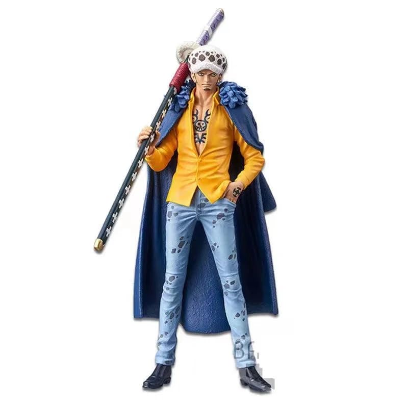 Anime Trafalgar Law One Piece Figurine  Heart Pirate Captain & Surgeon of Death Collectible PVC Statue Gift for One Piece Anime & Manga Fans (Trafalgar Law Wano 10cm)