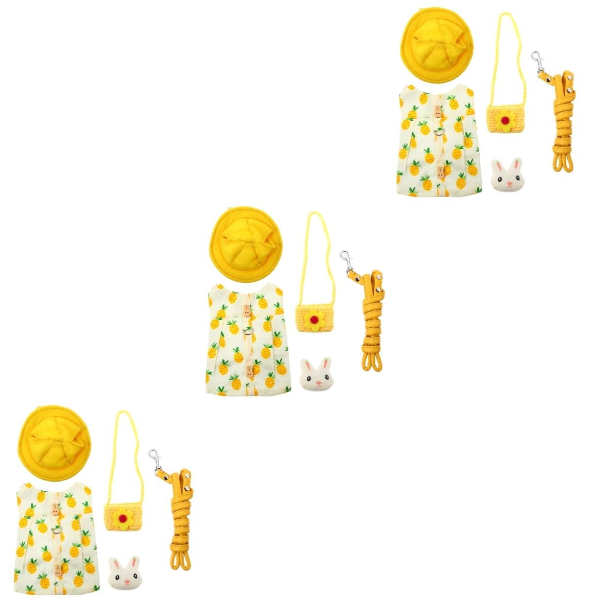 POPETPOP 3sätze Kaninchen Geschirr Mit Und Süßem Outfit Für Kleine Haustiere Warmer Und Dekoration Für Ausflüge Und Feiertage