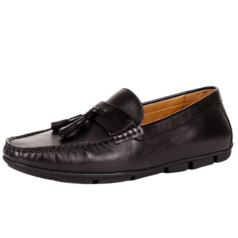 Men's Casual Loafers Slip On Leather Shoes Classic Moccasins Dress Shoes